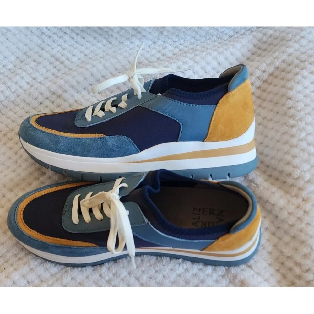 Naturalizer Women 9M Remy Suede Color block Sneakers Leather/Fabric MSRP $110
